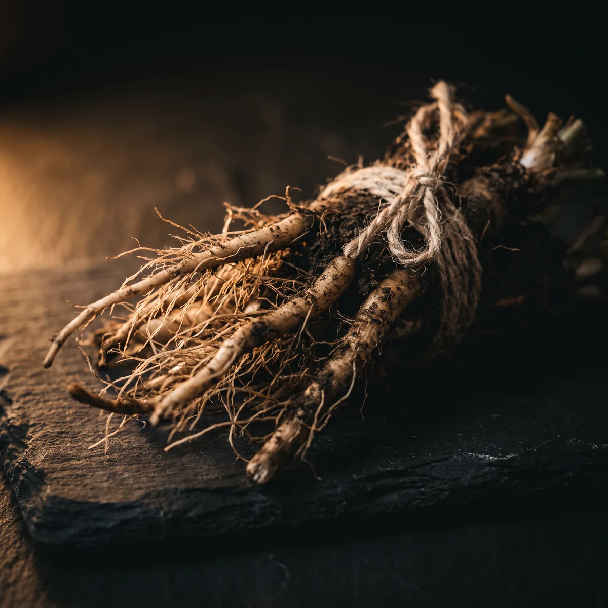 Dandelion Roots in close detail
